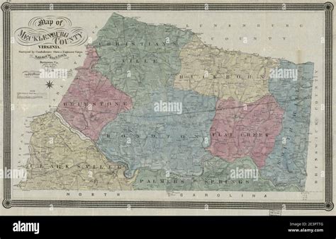 Map of Mecklenburg County, Virginia Stock Photo - Alamy