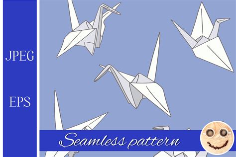 Origami Bird Crane Pattern. Graphic by TasiPas · Creative Fabrica