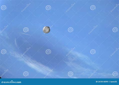 Proteus Orbiting Around Neptune Planet. 3d Render Stock Illustration ...