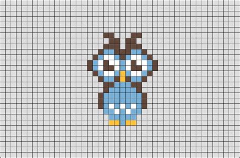 Owl Pixel Art | Pixel art pattern, Pixel art, Cross stitch animals