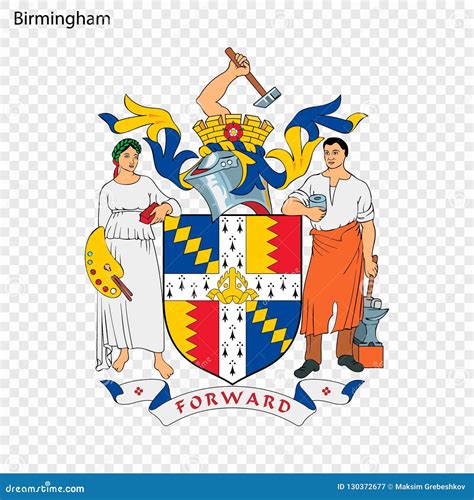 Emblem of Birmingham stock illustration. Illustration of emblem - 130372677