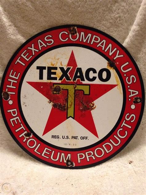 Texaco Gasoline Porcelain Vintage Sign | #1757480223