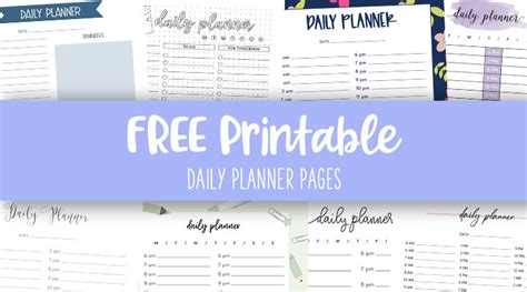 Daily Planner Pages - FREE 2025 Planner Pages | Printabulls