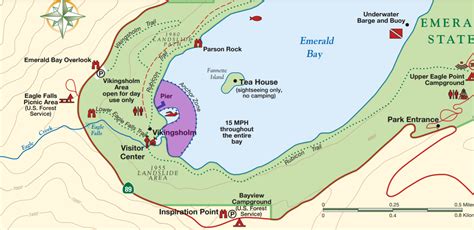 Emerald Bay State Park Map - California southern Map