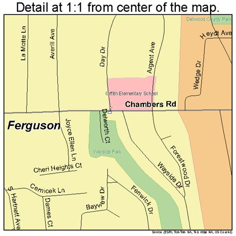 Ferguson Missouri Street Map 2923986