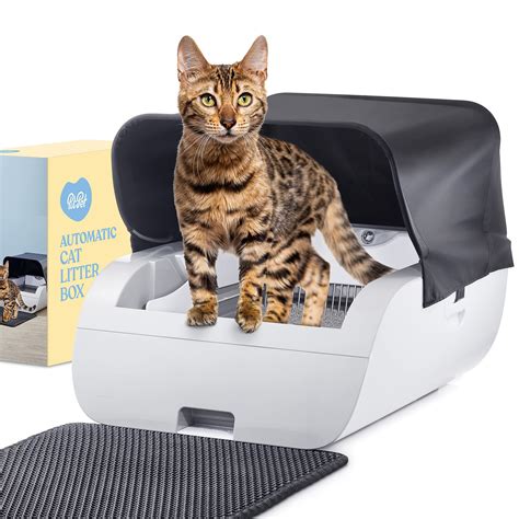 New Upgraded Smart Automatic Cat Litter Box - Self Cleaning Cat Litter ...