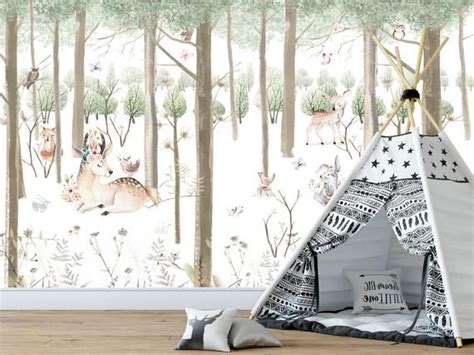 Beautiful Fairy Forest Wallpaper Fairytale Forest Wall Mural - Etsy ...