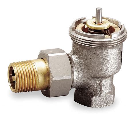 HONEYWELL HOME Thermostatic Radiator Valve, Bronze, 3/4 in FPT, Body Style Angle - 3UD06 ...