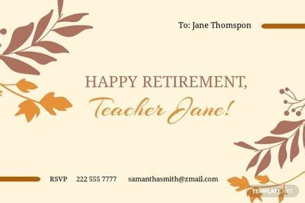 Happy Retirement Card Template in PSD, Illustrator, Word, Google Docs - Download | Template.net