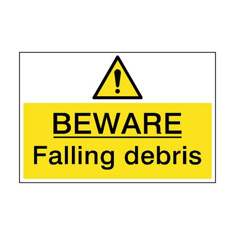 Beware Falling Debris Hazard Sign | PVC Safety Signs