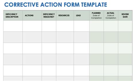 Corrective Action Plan Templates | Smartsheet