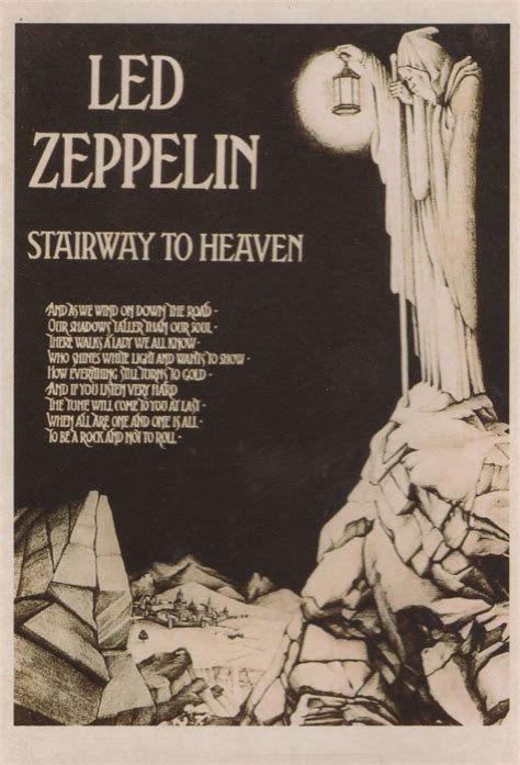 Led Zeppelin Stairway To Heaven Rare Postcard | Topics - Entertainment - Music & Musicians ...