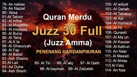 Murotal Al Quran Juz 30 (Juz Amma) Merdu - NEW beautiful Quran ...