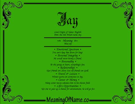 Jay - Meaning of Name