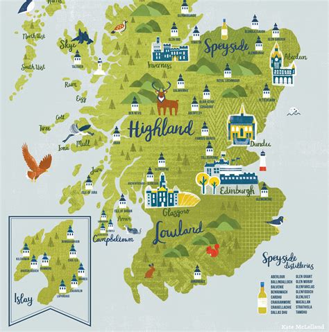 Whisky Map Of Scotland By Kate McLelland Shop | Whisky map, Scotland ...