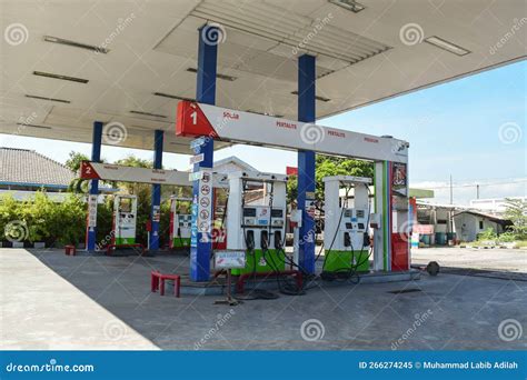 Pertamina Gas Stations Are No Longer In Use. Pertamina Refueling Station Building. PERTAMINA ...