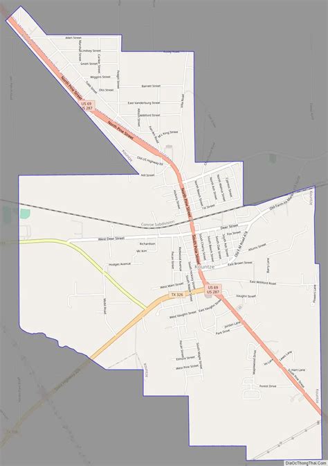 Map of Kountze city