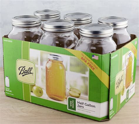 6 Half Gallon Mason Jars Ball Canning Jars Wide Mouth