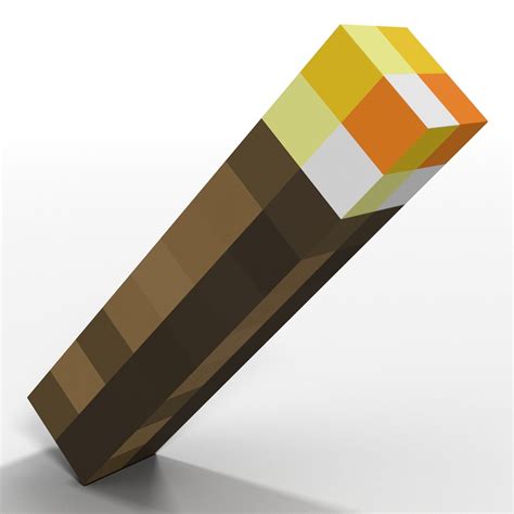 minecraft torch 3d model