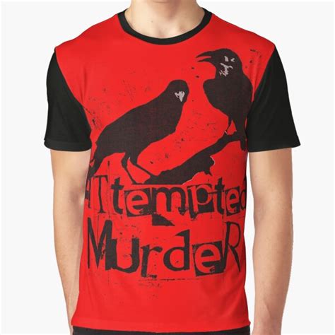 "Attempted Murder Crows Collective Noun Pun For Halloween" T-shirt by ...