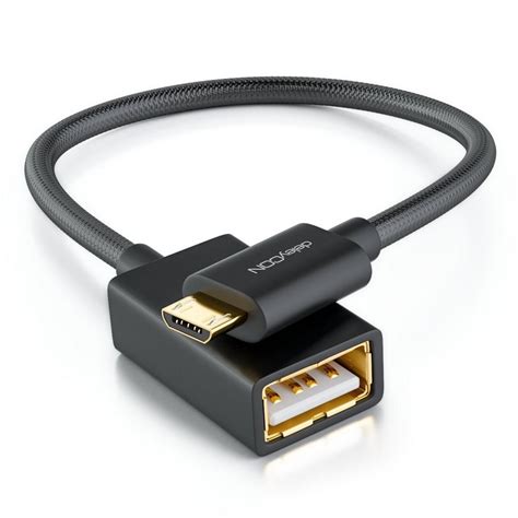 deleyCON »deleyCON 0,1m USB 2.0 OTG Adapter Nylon - Micro B-Stecker zu ...