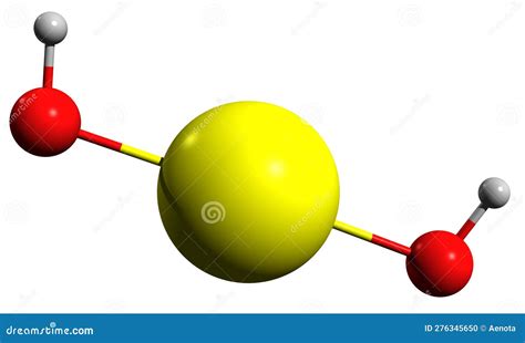 3D Image of Calcium Hydroxide Skeletal Formula Stock Illustration ...