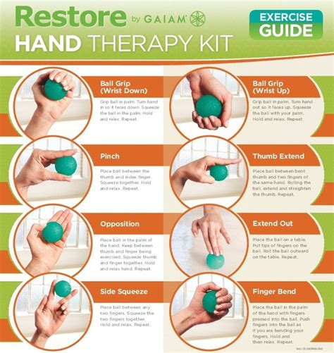 Gaiam 05-58276 Restore Hand Therapy Exercise Ball Kit | Hand therapy exercises, Hand therapy ...