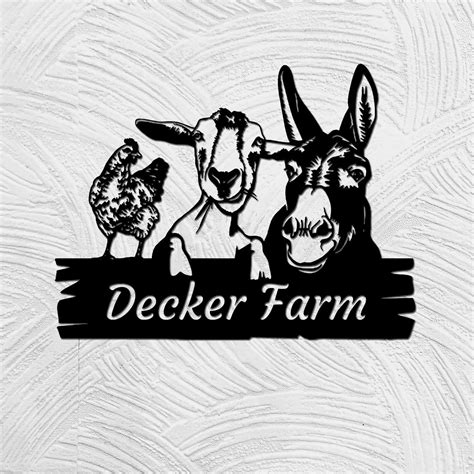 Personalized Metal Farm Signs Farm Sign Outdoor With Animals - Etsy