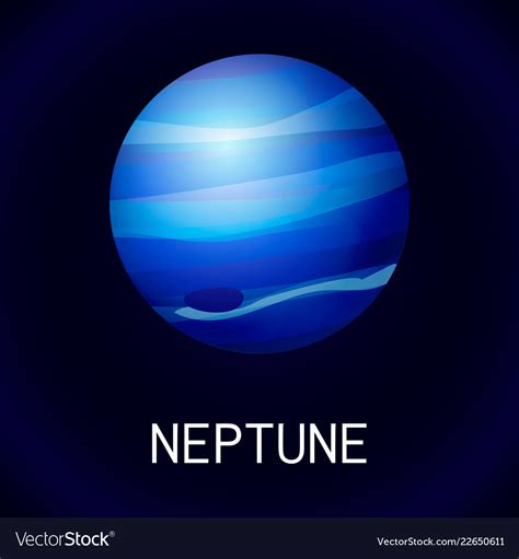 Neptune planet icon cartoon style Royalty Free Vector Image