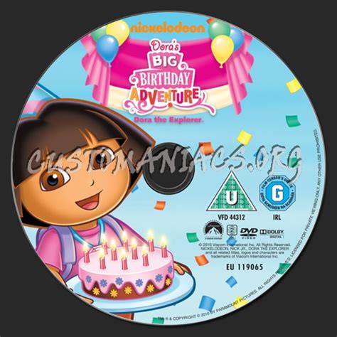 Dora the Explorer Dora's Big Birthday Adventure dvd label - DVD Covers & Labels by Customaniacs ...