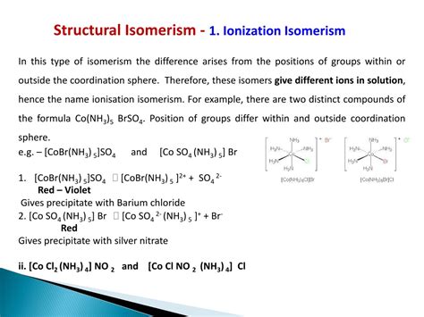 PPT - Isomerism Coordination Compounds PowerPoint Presentation, free ...