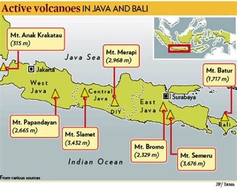 Java active volcano map | Ndeso Adventure specialist in Volcano Adventure, Volcano Expedition ...