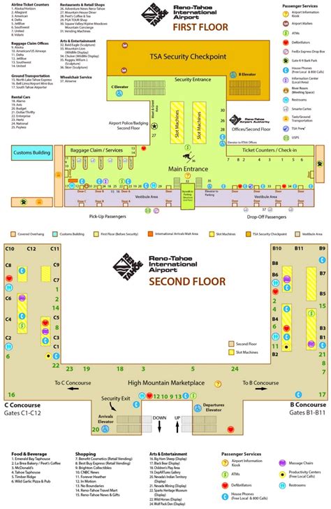 Reno–Tahoe International Airport map