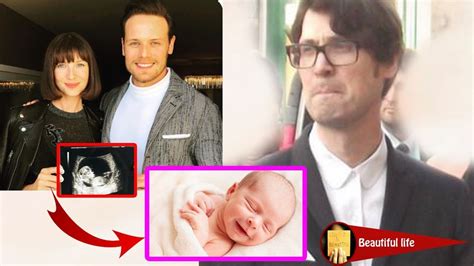 Sam Heughan is Proud, showing off his first child to Caitriona Balfe! | Sam heughan, Sam heughan ...