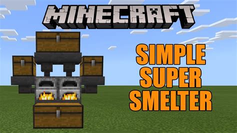 Minecraft: Simple Super Smelter tutorial - YouTube