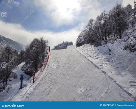 Ski Slope on Piani Di Bobbio Resort Stock Image - Image of background, nature: 270741555