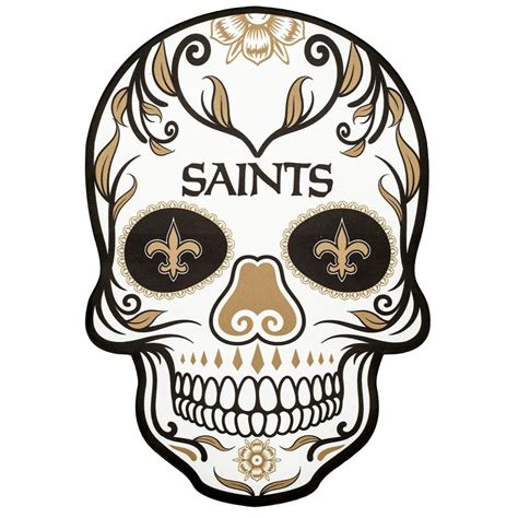 Applied Icon NFL New Orleans Saints Outdoor Skull Graphic- Large ...