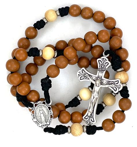 Beige Accent Paracord Rosary | Our Lady of Grace Rosaries