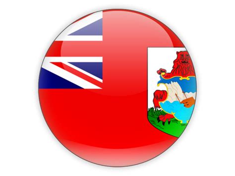 Round icon. Illustration of flag of Bermuda