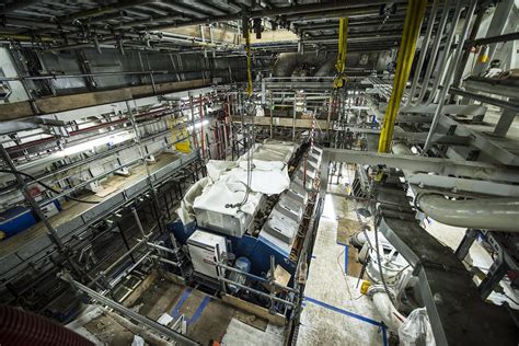 Engine room of HMS Queen Elizabeth (R08) while under construction at Rosyth Dockyard, 20th May ...