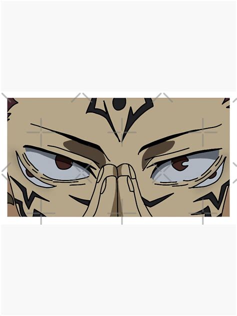 "[Jujutsu Kaisen] Sukuna Eyes" Sticker by helianthussun | Redbubble