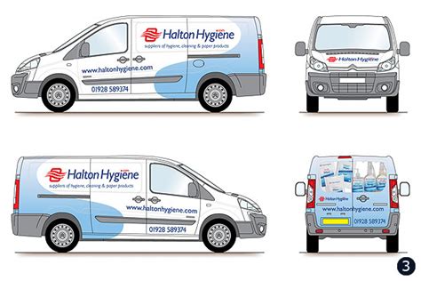 Delivery Van Graphics Livery Design, Halton Hygiene Runcorn