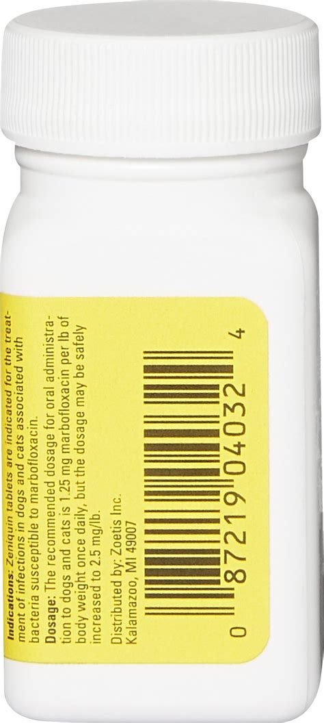 ZENIQUIN Tablets for Dogs & Cats, 25-mg, 1 tablet - Chewy.com