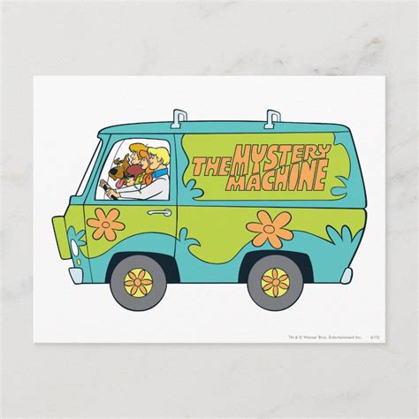 The Mystery Machine Left Side Postcard | Zazzle | Scooby doo mystery incorporated, Scooby doo ...