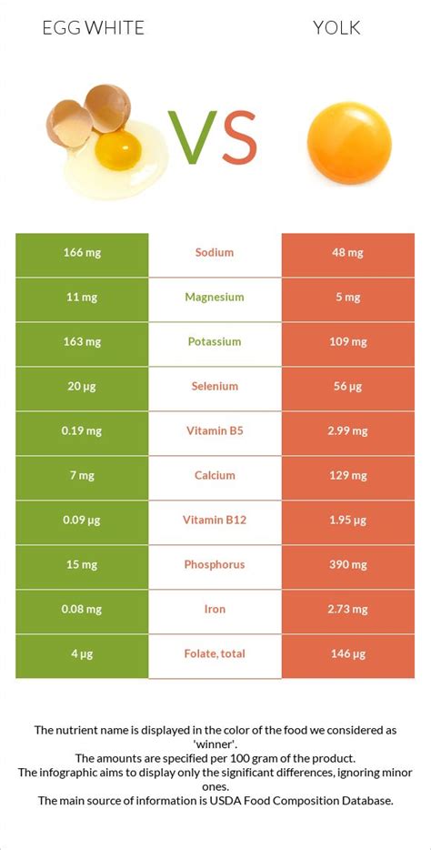 Egg white vs. Yolk — Health Impact and Nutrition Comparison