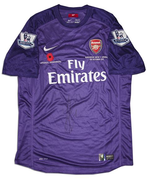 Lot Detail - Arsenal Football Shirt Match Worn and Signed by Wojciech ...