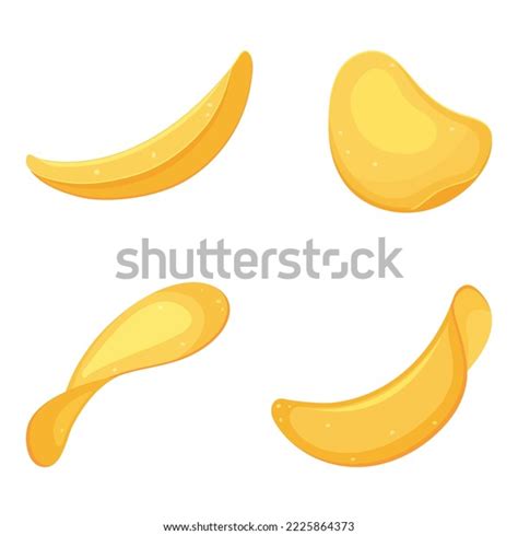 Set Chips Cartoon Style Isolated On Stock Vector (Royalty Free ...