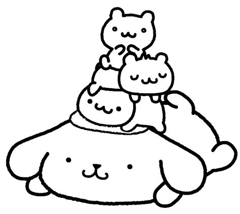 Pompompurin Sanrio Coloring Pages - Free Printable Templates