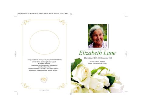 Golden Sky Funeral Program Template In 2022 Funeral Program Template ...