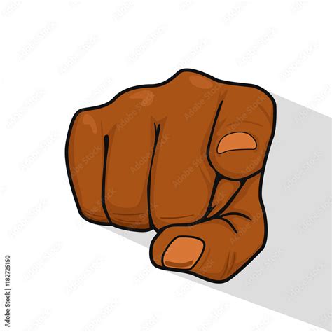 Hand of african american man pointing index finger at you Stock Vector ...